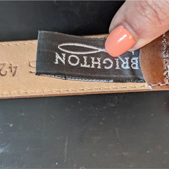 Brighton Vintage Y2K Brown Leather and Tortoise Shell Belt S - Picture 9 of 9